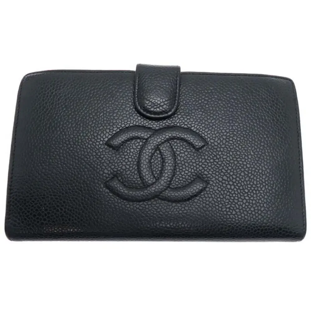 CHANEL Black Caviar Leather Wallet